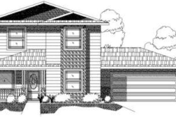 Exterior - Front Elevation for Traditional House Plan #24-197 - 4 bed, 3 bath