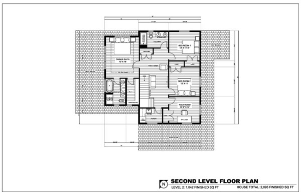 Modern Floor Plan - Upper Floor Plan #1075-9