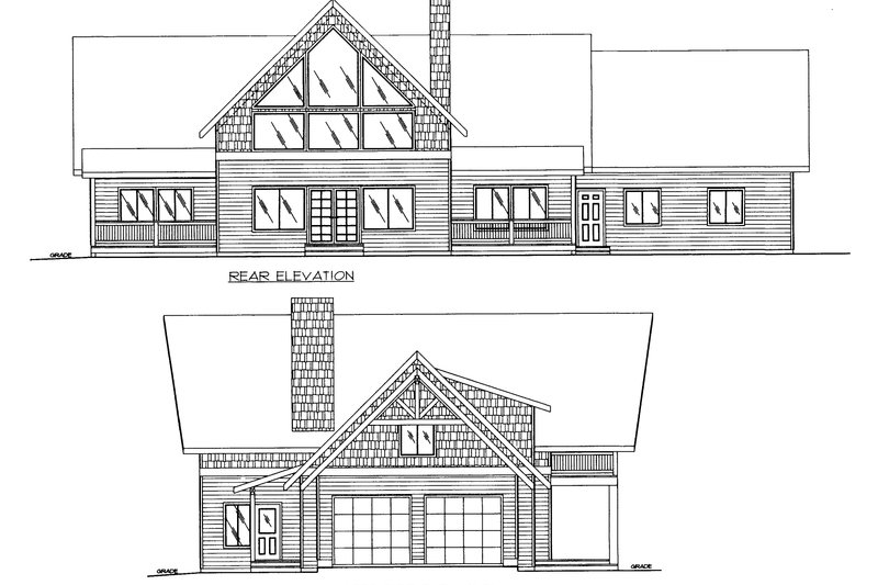 Home Plan - Exterior - Other Elevation for Cabin House Plan #117-1092 - 3 bed, 3 bath