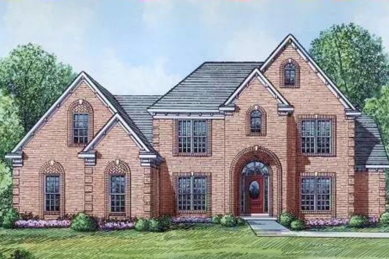 Exterior - Front Elevation for Traditional House Plan #424-61 - 5 bed, 4 bath