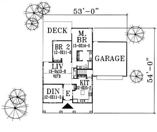 Bungalow Floor Plan - Main Floor Plan #50-223