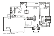 European Style House Plan - 4 Beds 4 Baths 2988 Sq/Ft Plan #405-106 