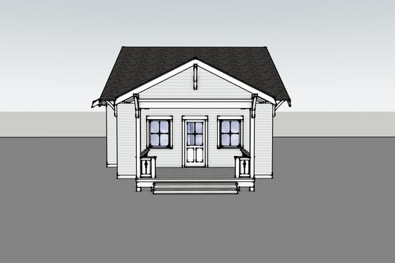 Exterior - Front Elevation 3 for Bungalow House Plan #1105-18 - 2 bed, 1 bath