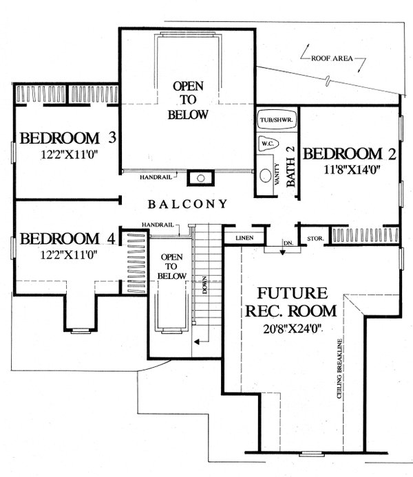 House Blueprint - Country Floor Plan - Upper Floor Plan #137-402