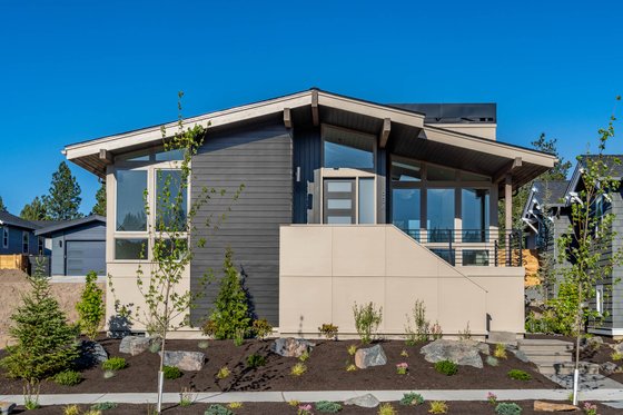 Exterior - Front Elevation 3 for Modern House Plan #895-110 - 3 bed, 2 bath