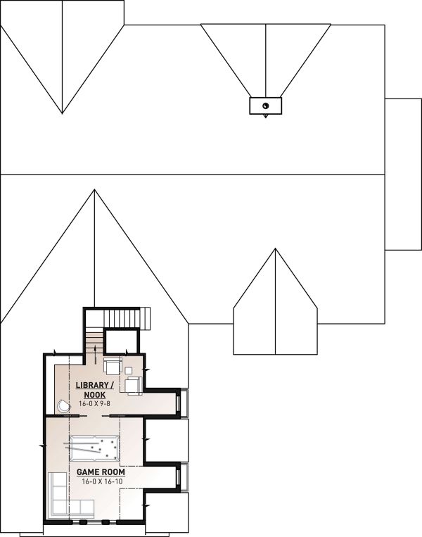Farmhouse Floor Plan - Upper Floor Plan #23-2689