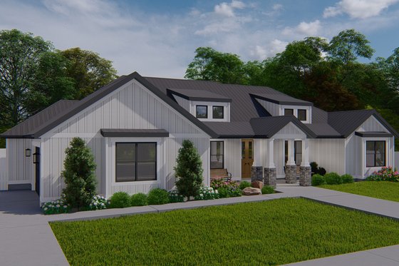 Exterior - Front Elevation 4 for Farmhouse House Plan #1060-169 - 3 bed, 2.5 bath