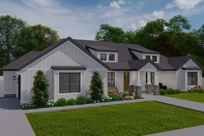 Home Plan - Exterior - Front Elevation 4 for Farmhouse House Plan #1060-169 - 3 bed, 2.5 bath