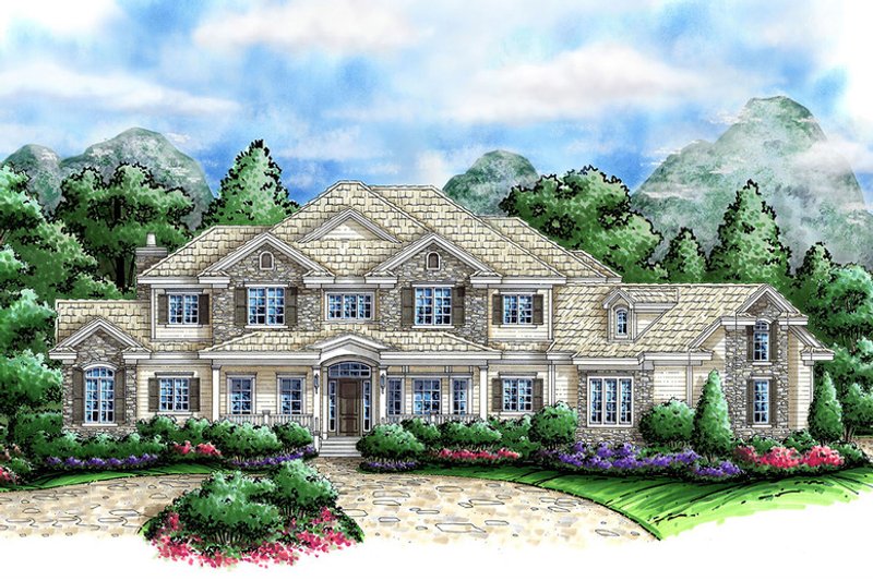 Country Style House Plan - 3 Beds 4.5 Baths 8918 Sq/Ft Plan #27-531