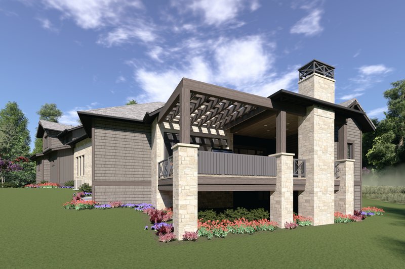 Home Plan - Exterior - Rear Elevation for Farmhouse House Plan #1069-21 - 2 bed, 2.5 bath