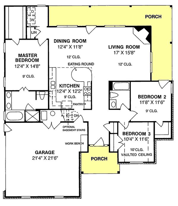 Dream House Plan - Traditional Floor Plan - Main Floor Plan #20-118