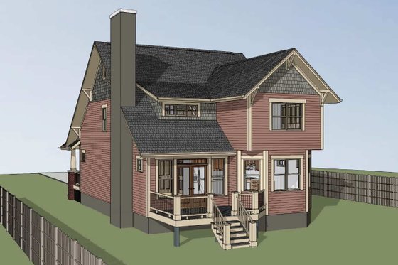 Exterior - Other Elevation for Bungalow House Plan #79-275 - 3 bed, 2.5 bath