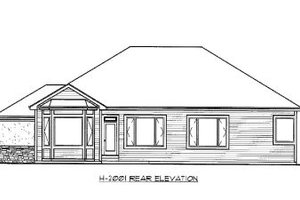 Exterior - Rear Elevation for Traditional House Plan #116-183 - 3 bed, 2 bath