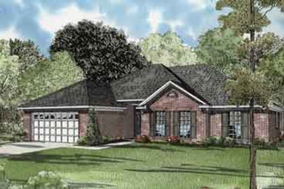 Exterior - Front Elevation for Traditional House Plan #17-2088 - 3 bed, 2 bath