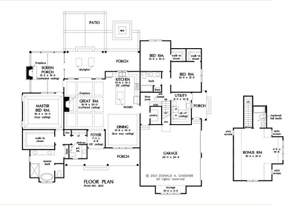 House Blueprint - Farmhouse Floor Plan - Main Floor Plan #929-1146