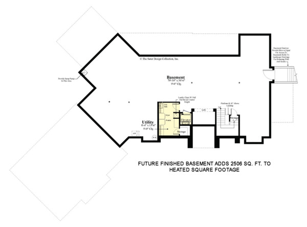 Contemporary Floor Plan - Lower Floor Plan #930-506