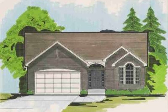 Exterior - Front Elevation for Traditional House Plan #308-144 - 2 bed, 2 bath