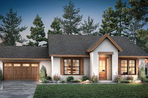 Cottage Exterior - Front Elevation Plan #1070-222