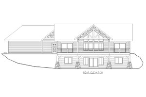 Exterior - Rear Elevation for Craftsman House Plan #117-1044 - 4 bed, 3.5 bath