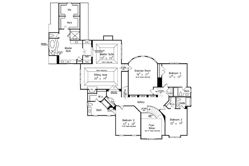 Dream House Plan - Floor Plan - Upper Floor for Country House Plan #927-37 - 5 bed, 5.5 bath