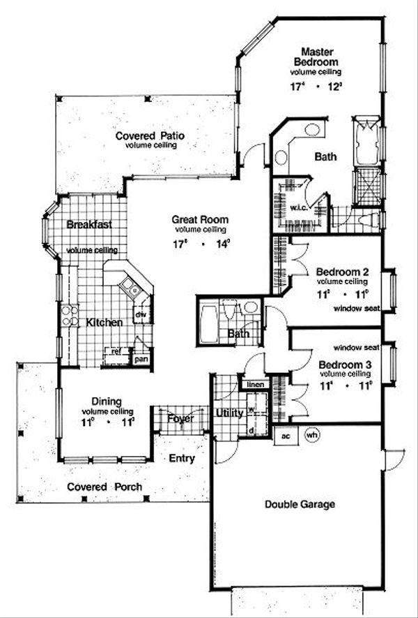 Country Floor Plan - Main Floor Plan #417-137