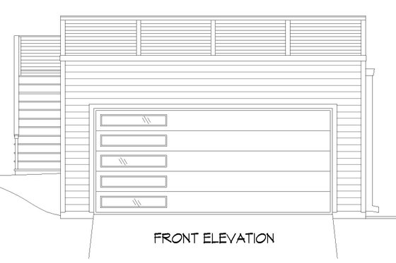 Exterior - Front Elevation 3 for Contemporary House Plan #932-956, 0 bath