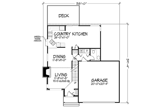 Floor Plan - Main Floor for Traditional House Plan #320-332 - 3 bed, 4.5 bath