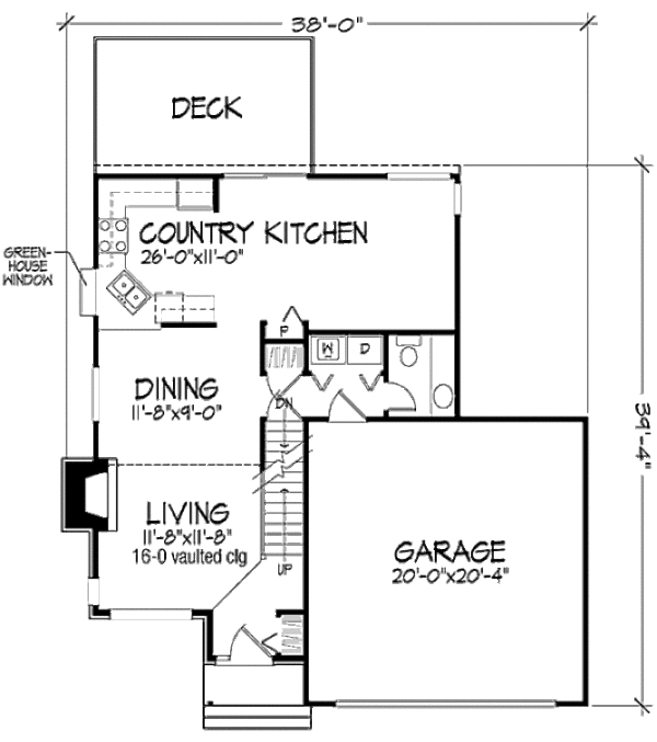 Home Plan - Traditional Floor Plan - Main Floor Plan #320-332