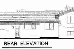 Exterior - Rear Elevation for Traditional House Plan #18-9067 - 2 bed, 1 bath
