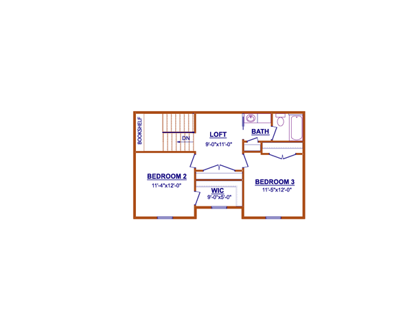 Craftsman Floor Plan - Upper Floor Plan #1089-7