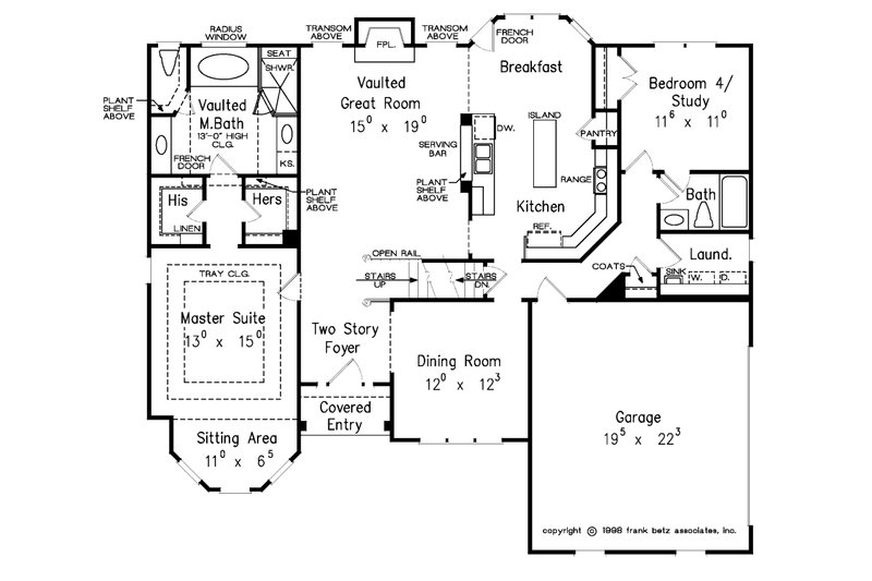 Traditional Style House Plan - 4 Beds 3 Baths 2286 Sq/Ft Plan #927-10 ...