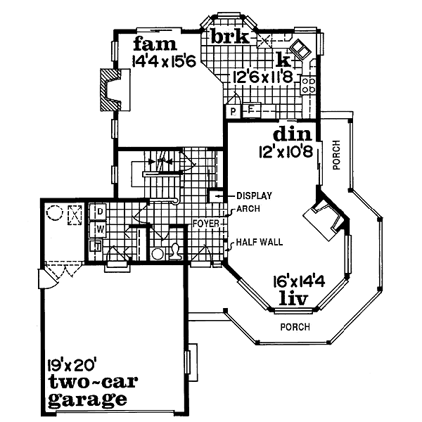 Victorian Floor Plan - Main Floor Plan #47-268