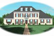 Colonial Style House Plan - 4 Beds 4 Baths 3814 Sq/Ft Plan #81-374 
