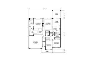 Floor Plan - Main Floor for Craftsman House Plan #53-574 - 3 bed, 2 bath
