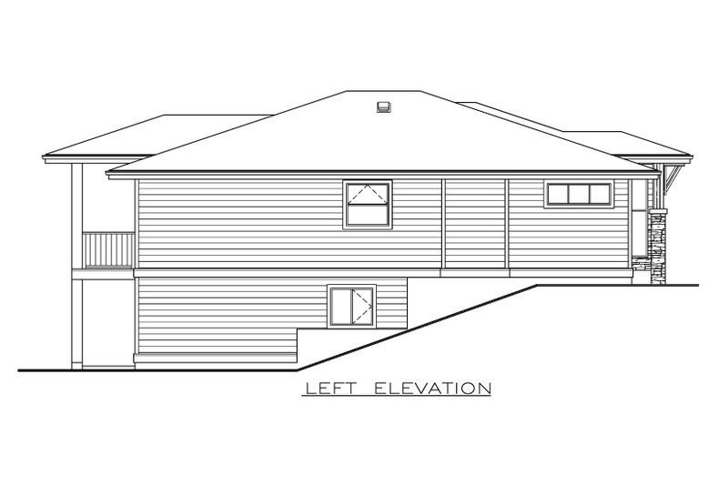 Dream House Plan - Exterior - Other Elevation for Prairie House Plan #1100-17 - 2 bed, 2 bath