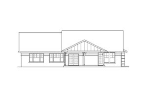 Exterior - Rear Elevation for Ranch House Plan #124-900 - 3 bed, 3 bath