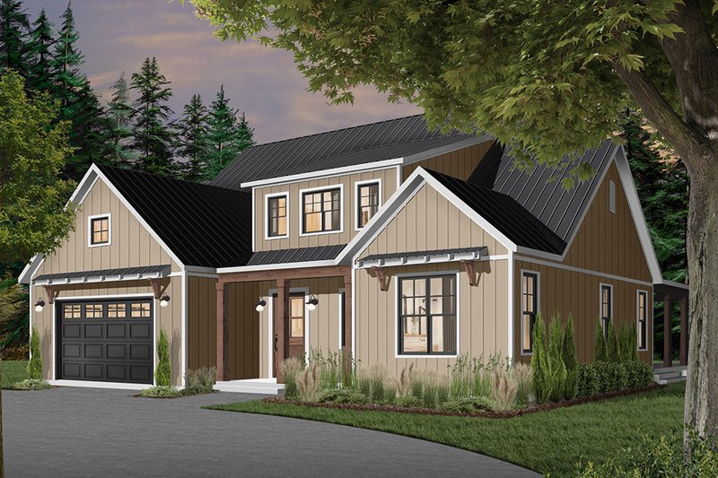 House Blueprint - Exterior - Front Elevation 5 for Farmhouse House Plan #23-2690 - 4 bed, 3.5 bath