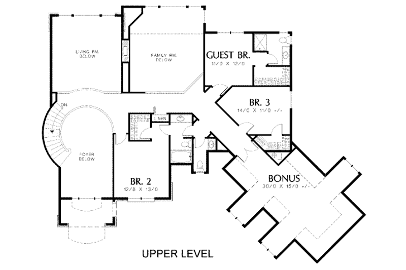 Dream House Plan - Floor Plan - Upper Floor for Traditional House Plan #48-149 - 6 bed, 4.5 bath