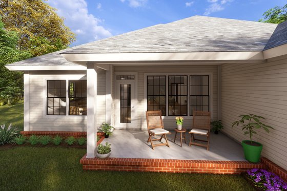 Exterior - Covered Porch for Cottage House Plan #513-2194 - 3 bed, 2 bath