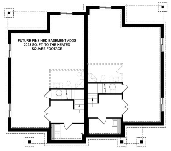 House Design - Contemporary Floor Plan - Lower Floor Plan #23-2720