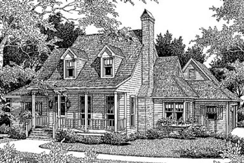 House Plan Design - Country Exterior - Front Elevation Plan #41-134