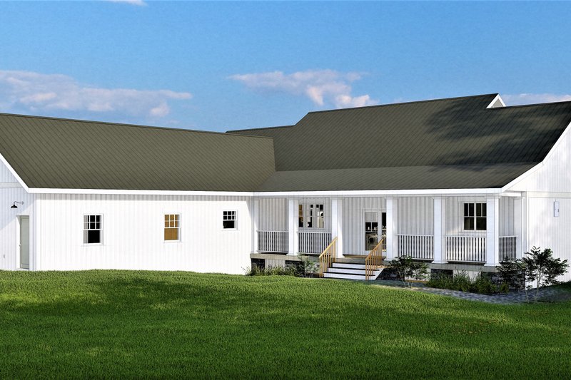 Home Plan - Exterior - Rear Elevation for Farmhouse House Plan #44-242 - 4 bed, 2.5 bath