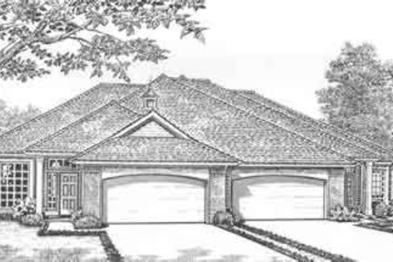 Exterior - Front Elevation for Traditional House Plan #310-450 - 2 bed, 2 bath