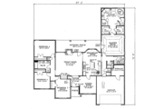 European Style House Plan - 4 Beds 2.5 Baths 2392 Sq/Ft Plan #17-136 