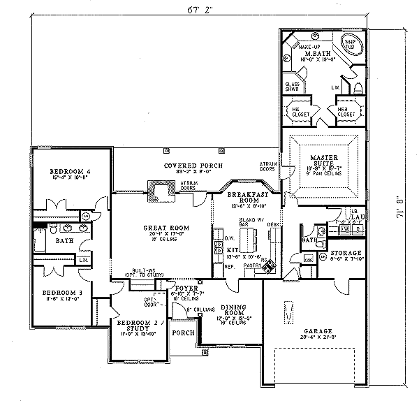 Home Plan - European Floor Plan - Main Floor Plan #17-136