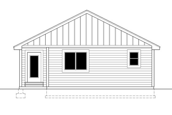 Exterior - Rear Elevation for Craftsman House Plan #112-240 - 3 bed, 2 bath