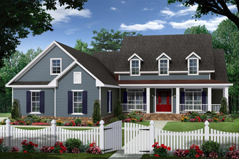 Country Style House Plan - 3 Beds 2.5 Baths 2150 Sq/Ft Plan #21-335