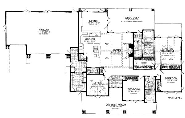 Architectural House Design - Main Level Only