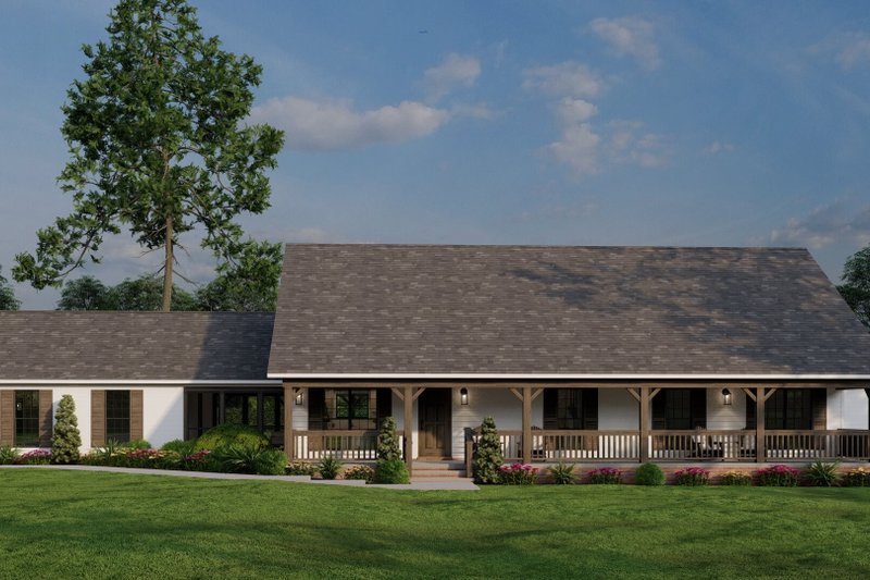 House Design - Exterior - Front Elevation 3 for Farmhouse House Plan #923-363 - 4 bed, 2 bath
