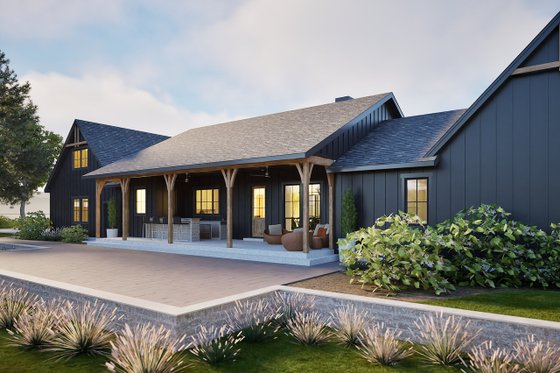 Exterior - Outdoor Living for Farmhouse House Plan #1105-13 - 3 bed, 2.5 bath